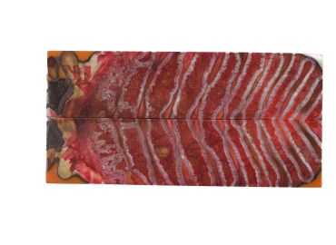 Manche de molaire de mammouth stabilisée ROUGE